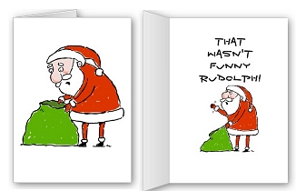 Funny Rudolph Christmas Card