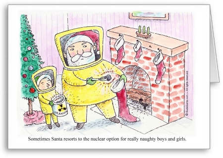 Rude Santa Funny Christmas Cards And Shirts